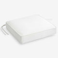 Rain Boxed Edge Replacement Chair Cushion - White, 21 in . x 19 in.