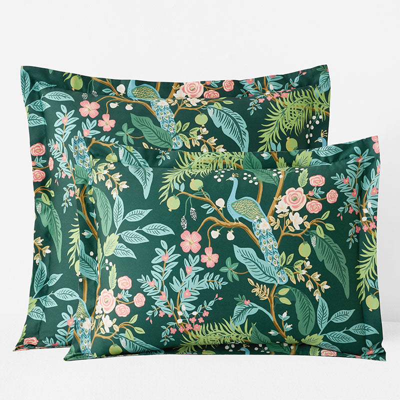 Peacock Classic Smooth Sateen Sham - Evergreen, Standard