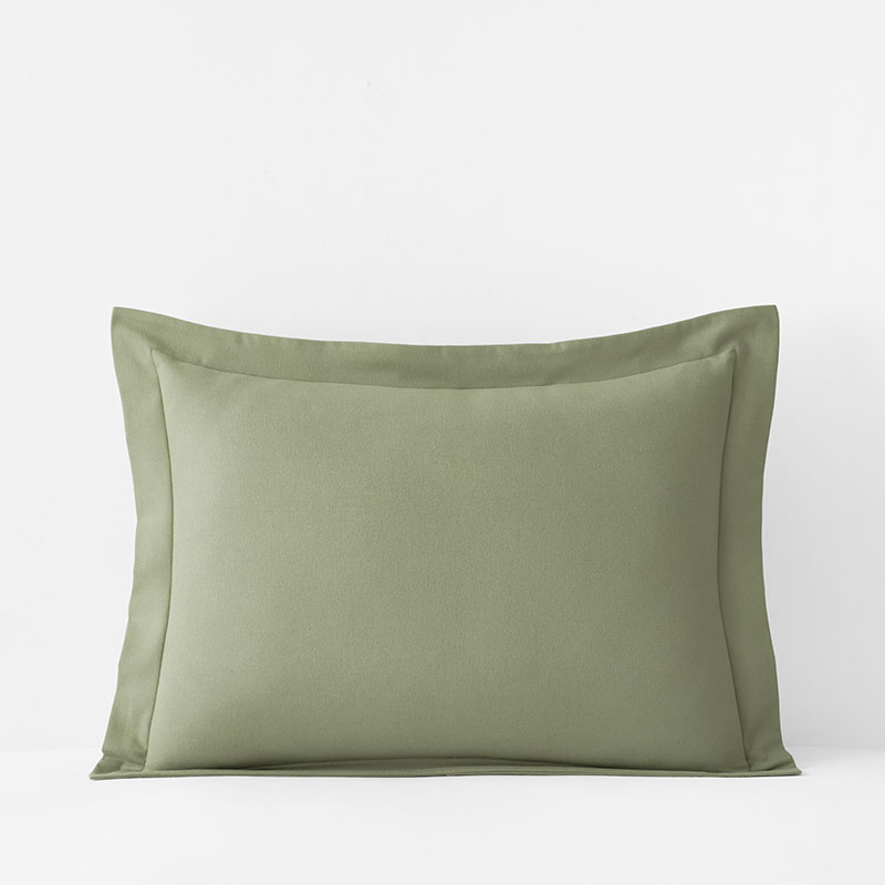 Classic Ultra-Cozy Cotton Velvet Flannel Sham - Willow Green, King