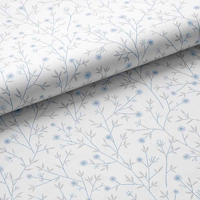 Ava Removable Wallpaper - Ditsy Floral Blue, Panel