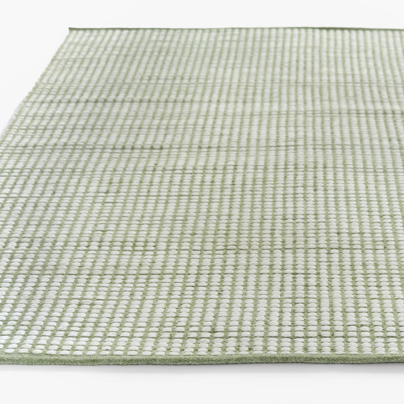 Handwoven Mini Checkered Performance Rug - Green, 2' 3" x 8' Runner
