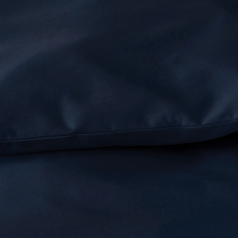 Premium Smooth Supima® Cotton Wrinkle-Free Sateen Fitted Bed Sheet - Navy, Deep Pocket King