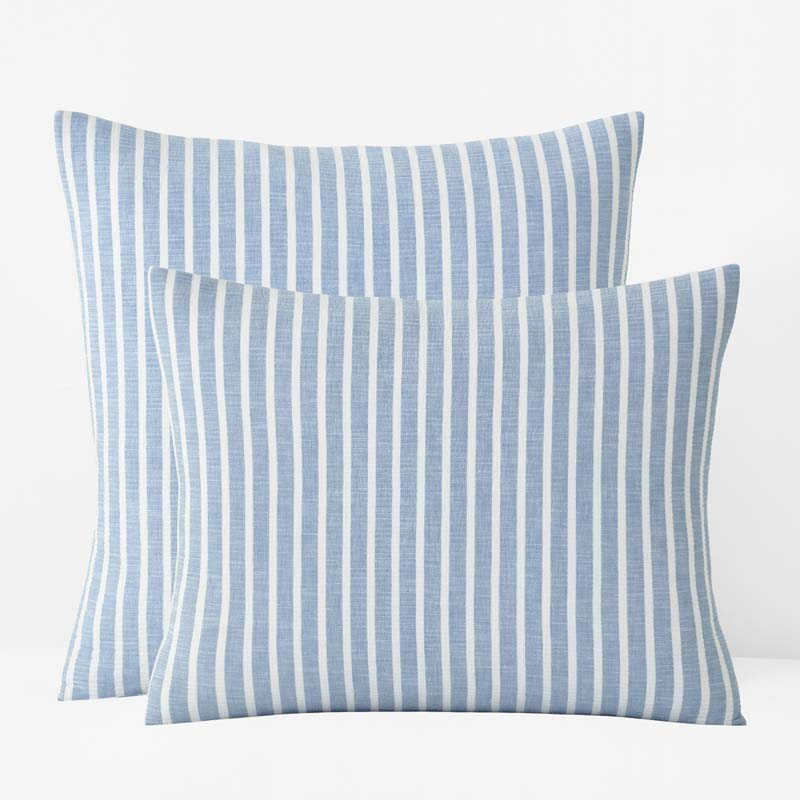 Yarn-Dyed Bengal Stripe Quilted Sham - Blue, King