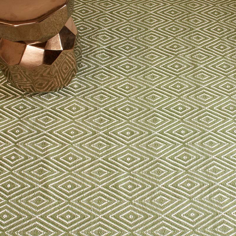 Diamond Handwoven Indoor/Outdoor Rug - Sage, 2' x 3'