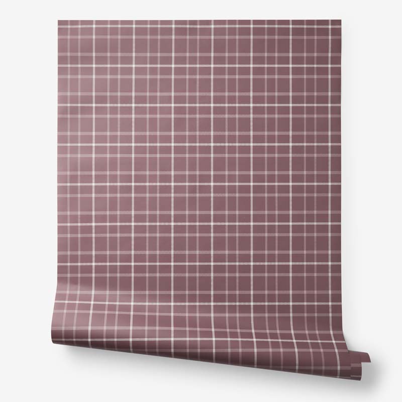 Plaid Removable Wallpaper - Brick, Panel