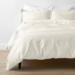 Classic Smooth Rayon Made From Bamboo Sateen Bed Duvet Cover - Ivory, Full
