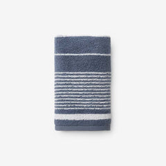 Plush Spa Stripe Hand Towel - Light Indigo