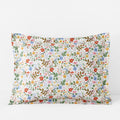 Strawberry Fields Classic Cool Cotton Percale Sham - White Multi, Standard