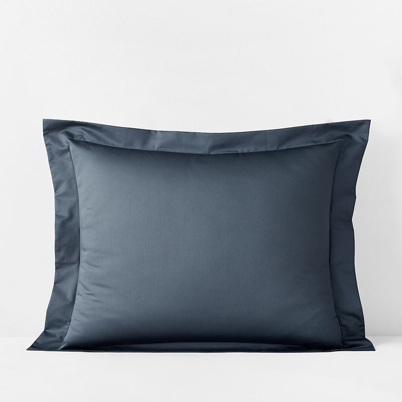 Premium Smooth Supima® Cotton Wrinkle-Free Sateen Sham - Steel Blue, Standard