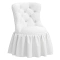 Velvet Ruffle Chair - White