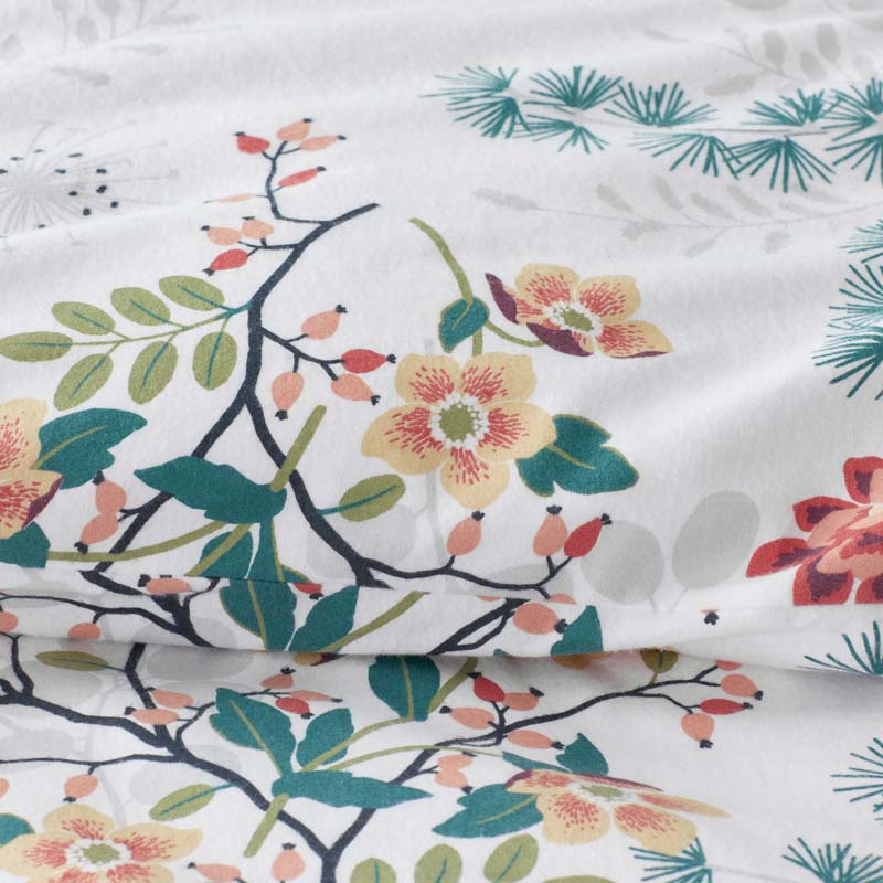 Holiday Print Classic Ultra-Cozy Cotton Velvet Flannel Sham - Vintage Blooms, Standard