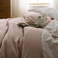 Solid Garment Washed Cotton Percale Pillowcase Set - Rose, Standard