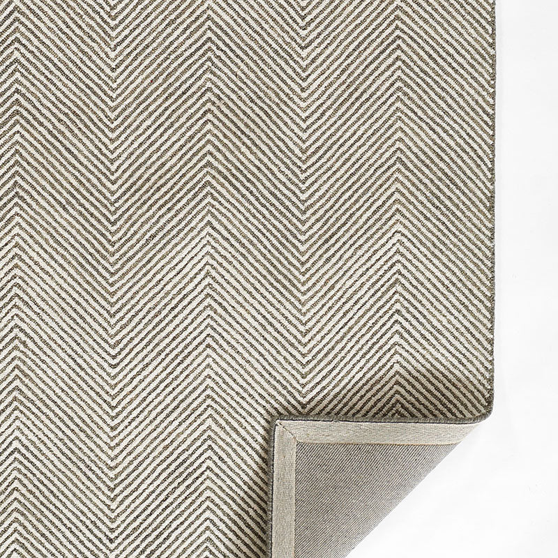 Herringbone Hand Tufted Wool Rug - Gray, 2' 3" x 8' Runner