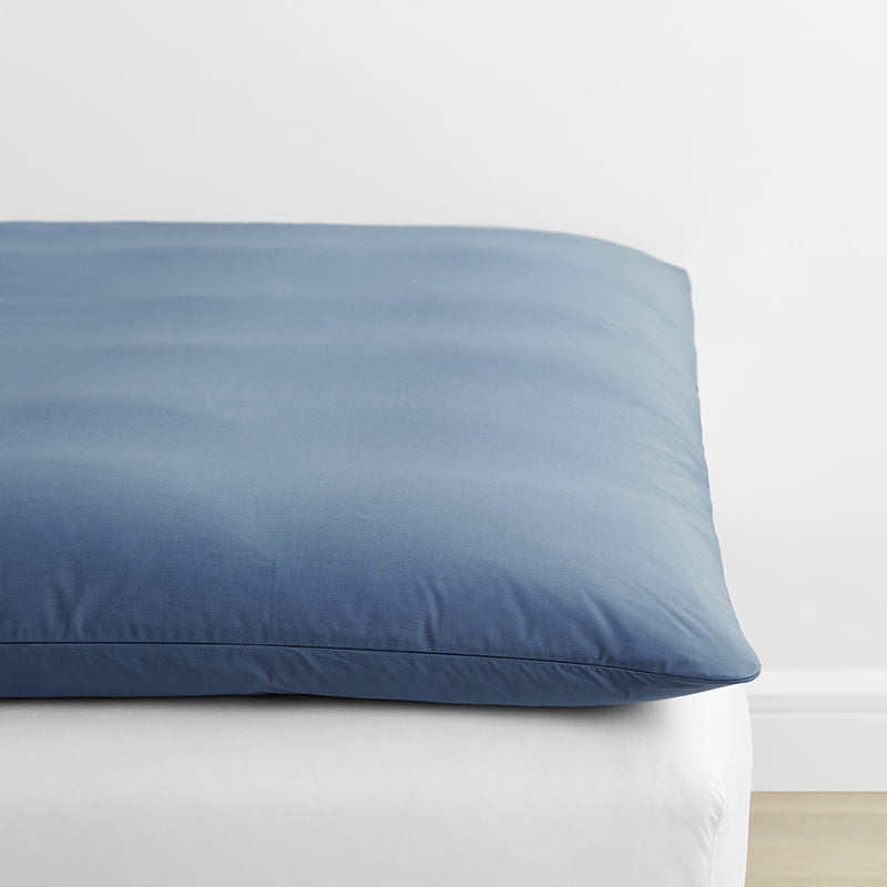 Classic Cool Cotton Percale Mattress Topper Cover - Slate Blue, King