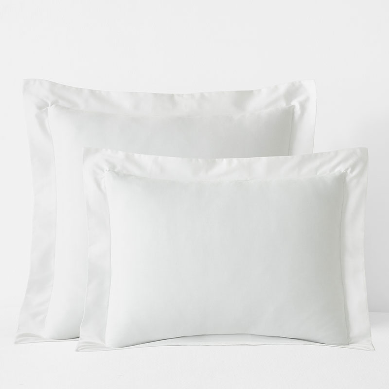 Classic Smooth Sateen Solid Sham - White, Standard