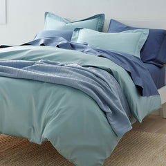 Premium Smooth Supima® Cotton Wrinkle-Free Sateen Flat Bed Sheet - Cloud, Twin/Twin XL