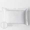 Dorset Stripe Luxe Smooth Egyptian Cotton Sateen Sham - Gray, Standard