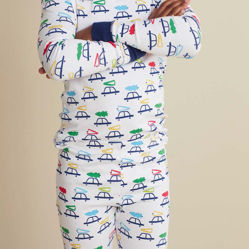 Family Printed Peruvian Cotton Kid's Pajama Set - Tree Ride, 2T