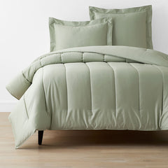 Classic Smooth Sateen Solid Comforter - Light Sage, Full/Queen