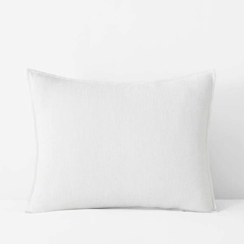Mini Waffle Sham - White, Standard