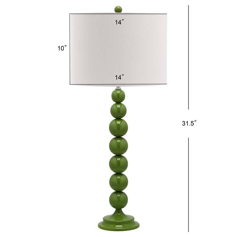 Beaded Table Lamp, Set of 2 - Green