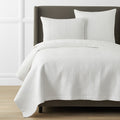 Premium Smooth Cotton Sateen Solid Quilt - White, Full/Queen