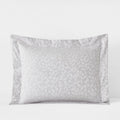Jacquard Leaf Yarn-Dyed Premium Smooth Supima® Cotton Wrinkle-Free Sateen Sham - Light Gray, King
