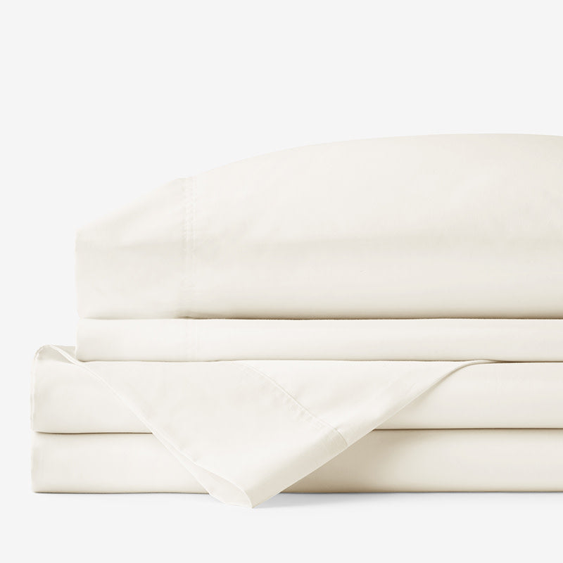 Classic Smooth Rayon Made From Bamboo Sateen Bed Sheet Set - Ivory, Full