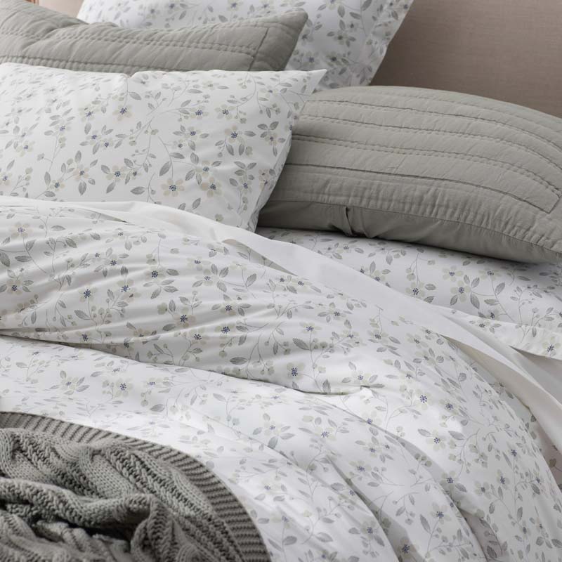 Floral Bliss Garment Washed Cotton Percale Sham - Green, Standard