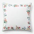 Dahlia Decorative Square Pillow Cover - White Multi, 26 in. x 26 in.