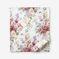 Nature's Bouquet Classic Smooth Sateen Flat Bed Sheet - Cream Multi, Full