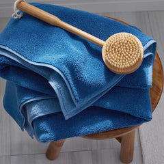 Reversible Solid Bath Towel - Blue