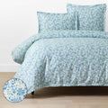 Joyful Floral Classic Smooth Sateen Duvet Cover - Blue, Twin/Twin XL