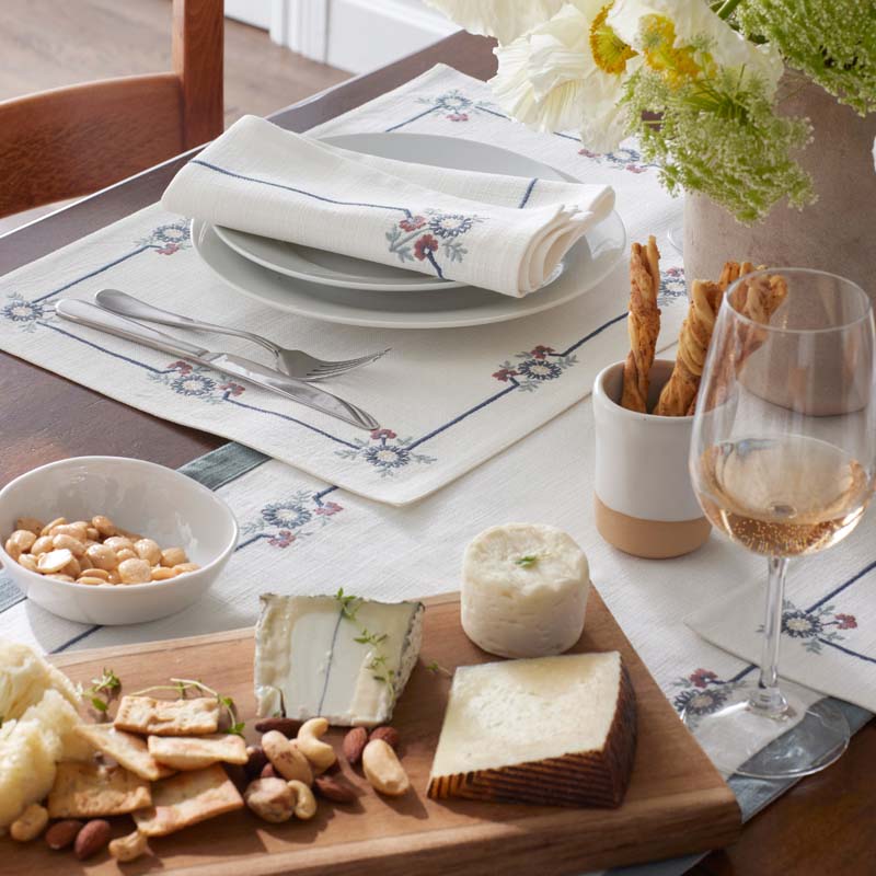 Floral Table Runner - Floral Border, 16 in. x 90 in.
