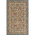 Floral Border Hand Tufted Wool Rug