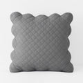 Scallop Quilted Sham - Gray, Euro