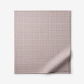 Classic Stripes and Plaids Cool Yarn-Dyed Cotton Percale Flat Bed Sheet - Mini Check Brown, King/Cal. King