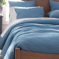Voile Sham - Smoke Blue, Euro