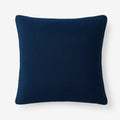 Classic All Season Breathable Cotton Knit Decorative Pillow Cover - Navy