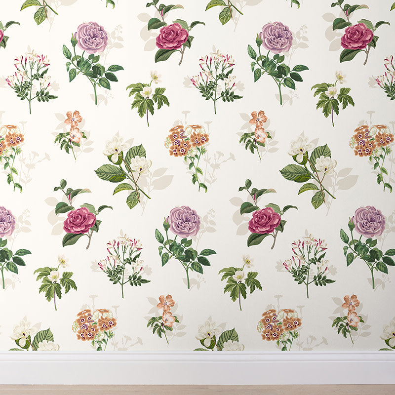 Cameilla Floral Removable Wallpaper - Ivory, Swatch