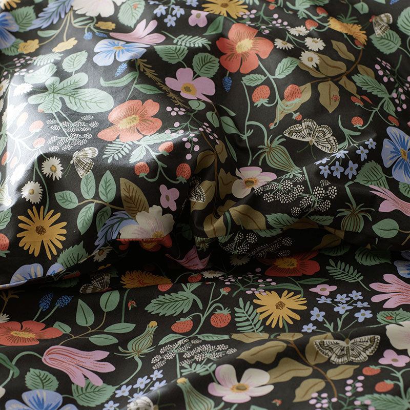 Strawberry Fields Classic Cool Cotton Percale Sham - Black Multi, Euro