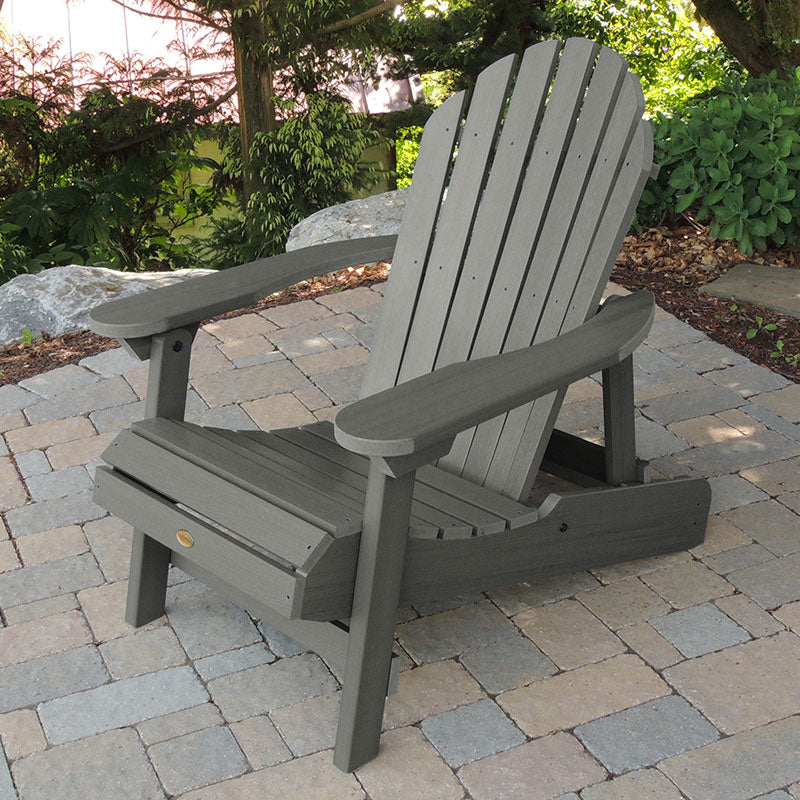 Folding and Reclining Adirondack Chair - Gray