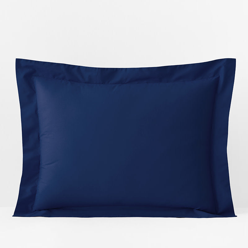 Classic Cool Organic Cotton Percale Solid Sham - Navy, King
