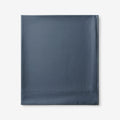 Premium Smooth Supima® Cotton Wrinkle-Free Sateen Flat Bed Sheet - Steel Blue, Queen
