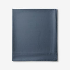 Premium Smooth Supima® Cotton Wrinkle-Free Sateen Flat Bed Sheet - Steel Blue, Deep Pocket Cal. King