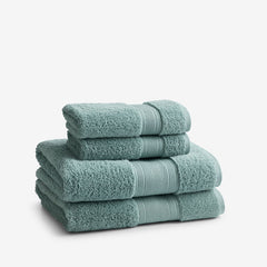 Regal Egyptian Cotton 4-Piece Bath & Hand Towel Set - Spa Green