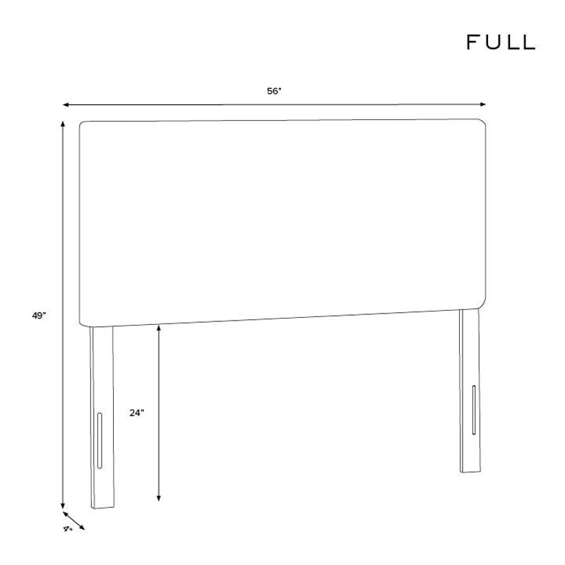 Park Tufted Velvet Headboard - White, Full