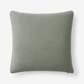 Classic All Season Breathable Cotton Knit Decorative Pillow Cover - Green