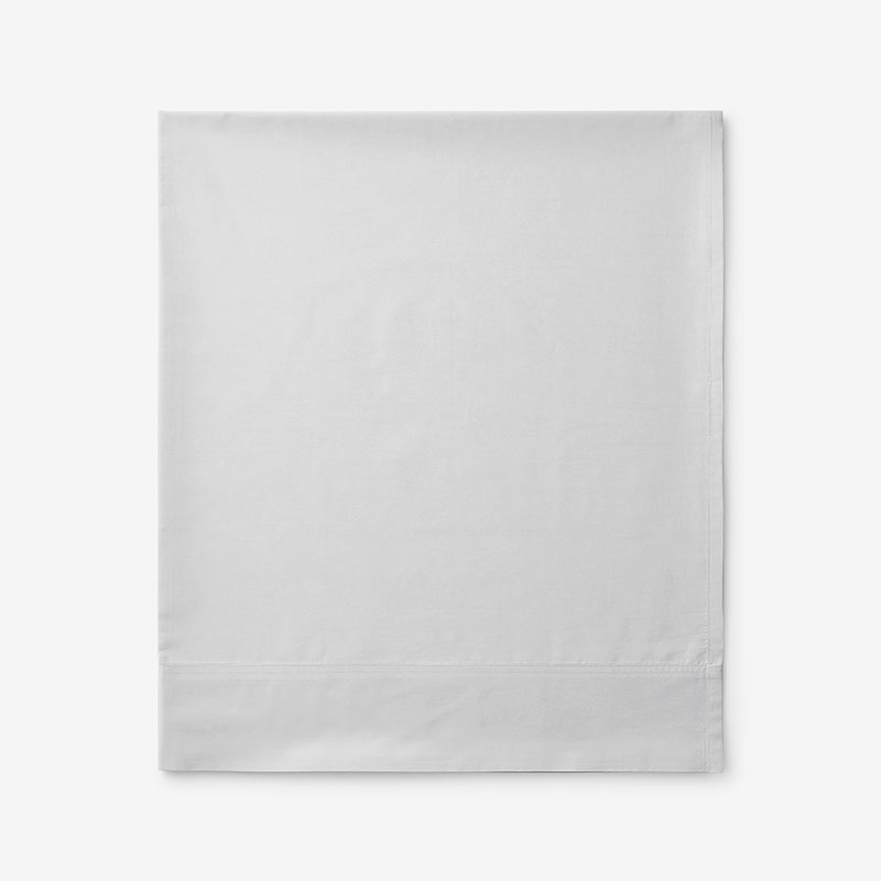 Premium Cool Supima® Cotton Percale Deep Pocket Flat Bed Sheet - Pearl Gray, Cal King