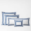Double Border Classic Wrinkle-Free Sateen Pillow Covers - Infinity Blue, Boudoir